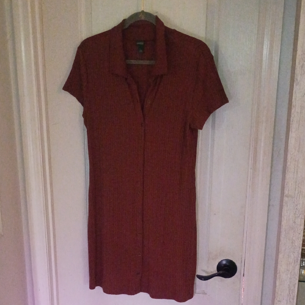 Wild Fable Red Mini Button-Up Dress - Picture 4 of 5